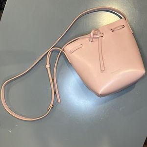 Pink bucket bag
